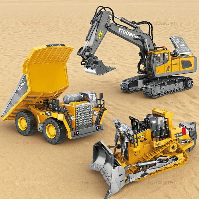 Maquinas 2.4Ghz RC  Control remoto,excavadora, camion de carga, Bulldozer Electric especial para regalo