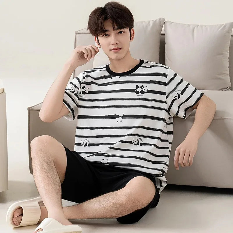 Pijama de hombre liviano, cómodo, veraniego de algodón
