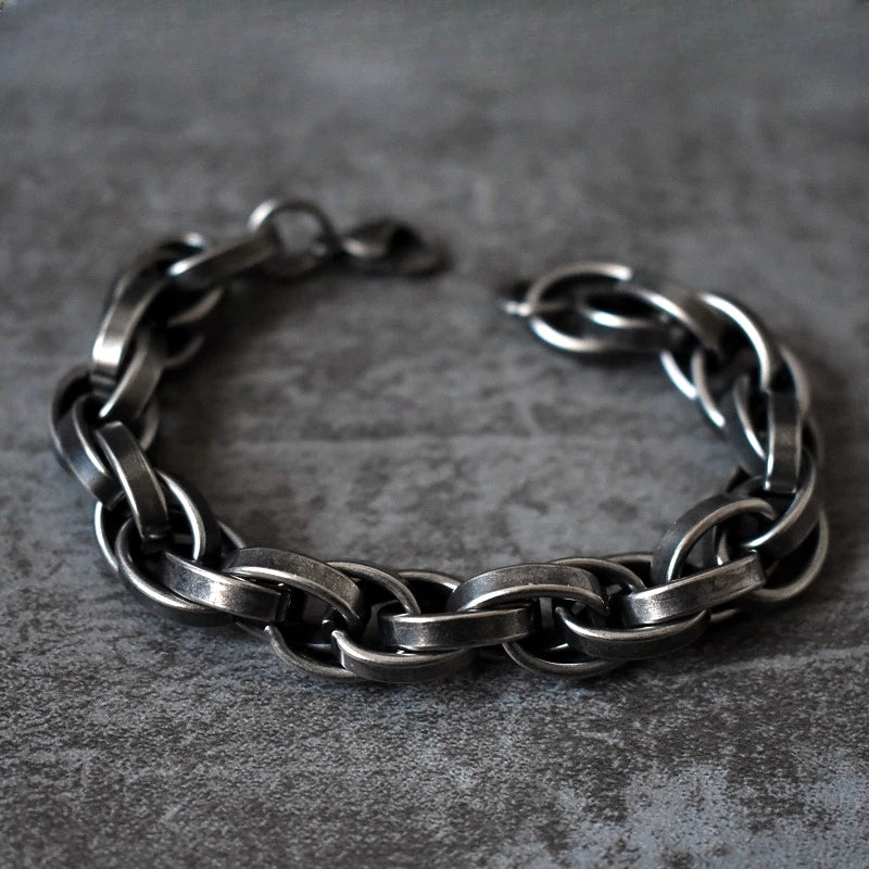 pulsera vintage para hombre, estilo rustico de caracter varonil