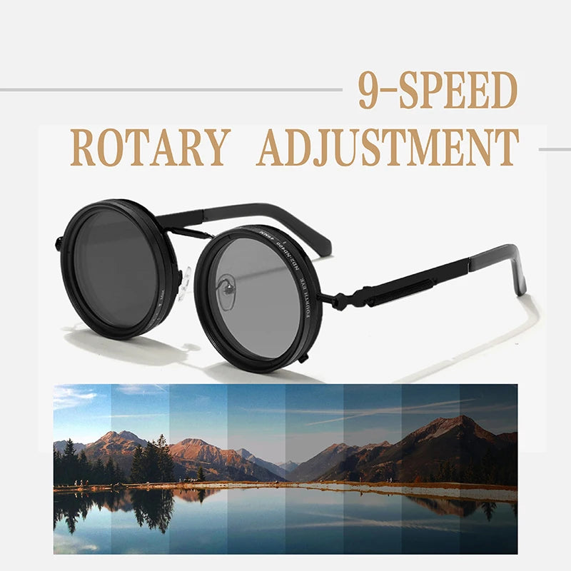 9-level ND2-400 ajustable lentes de sol ajustables anti UV / polarized sunglasses ND filter With Glasse Case Set