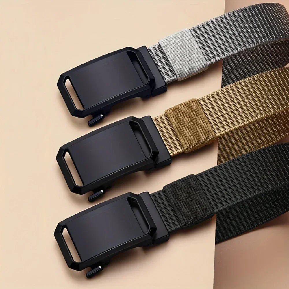 2026 Nuevo cinturon Automatico, Canvas Tactical Workwear , Casual Outdoor Militar, para hombre.