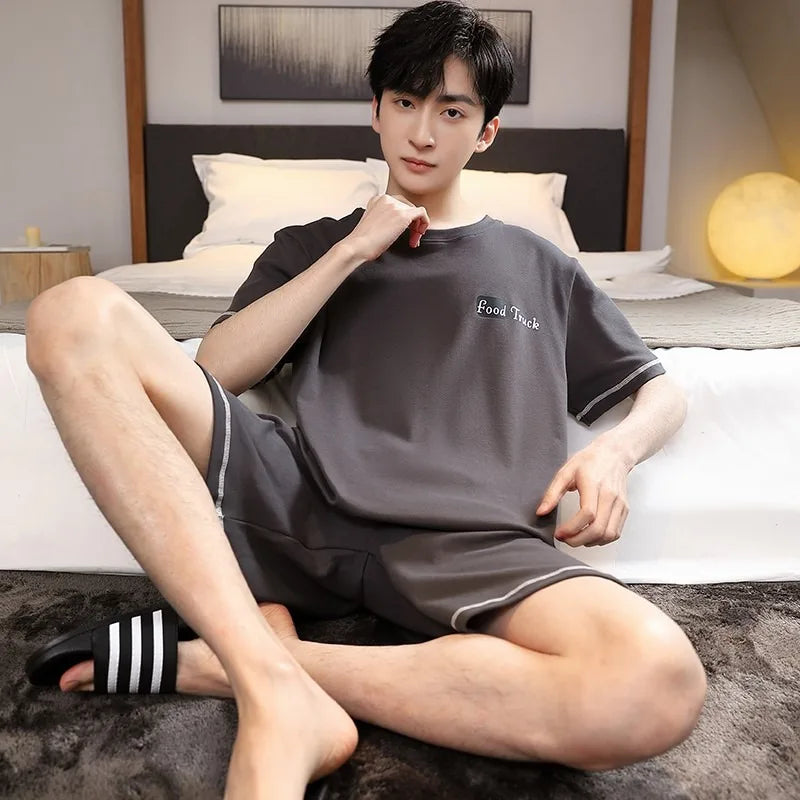 Pijama de hombre liviano, cómodo, veraniego de algodón