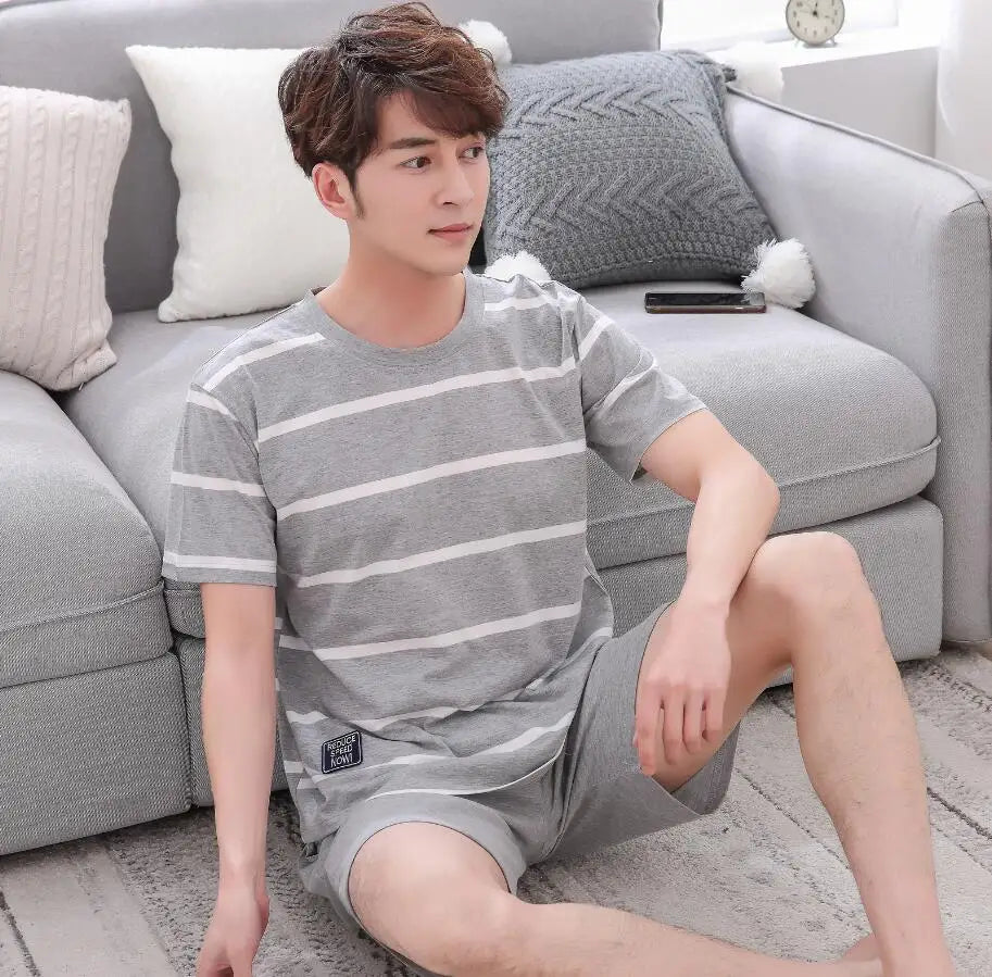 Pijama de hombre liviano, cómodo, veraniego de algodón